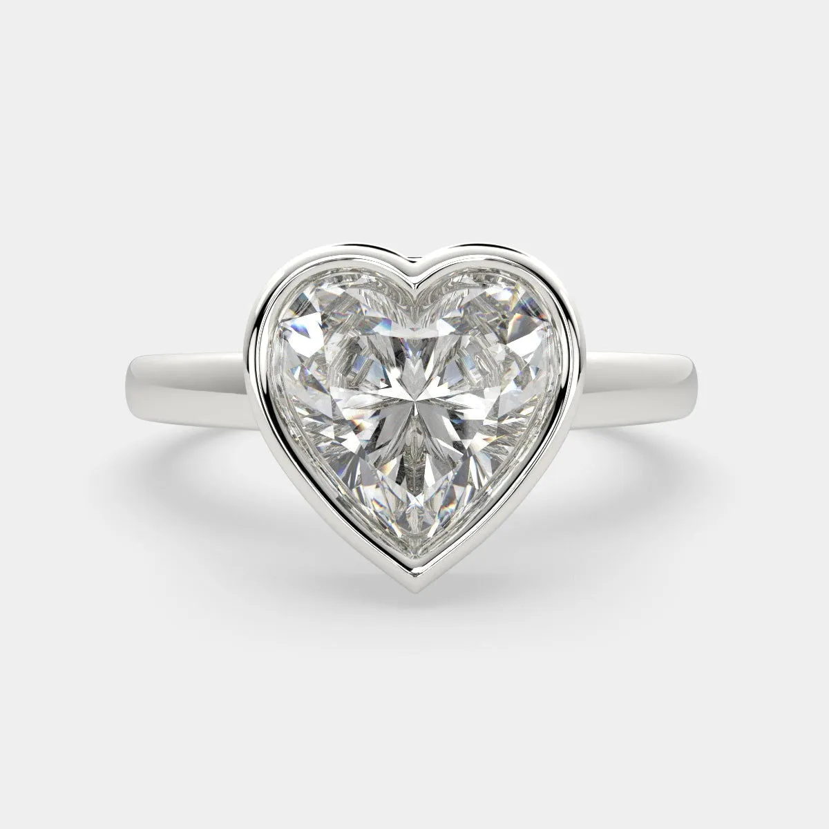 Xenia Heart Cut Halo Pave Solitaire Engagement Ring Setting