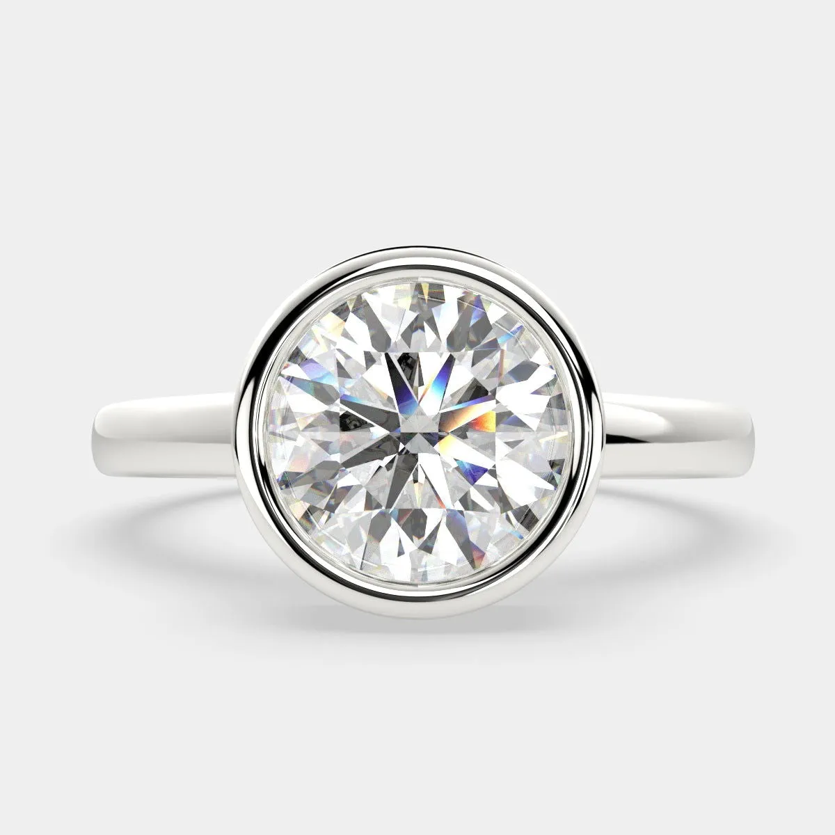Xenia Round Cut Halo Pave Solitaire Engagement Ring Setting
