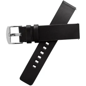 Xeric 20mm American Horween Black/Silver Leather Strap