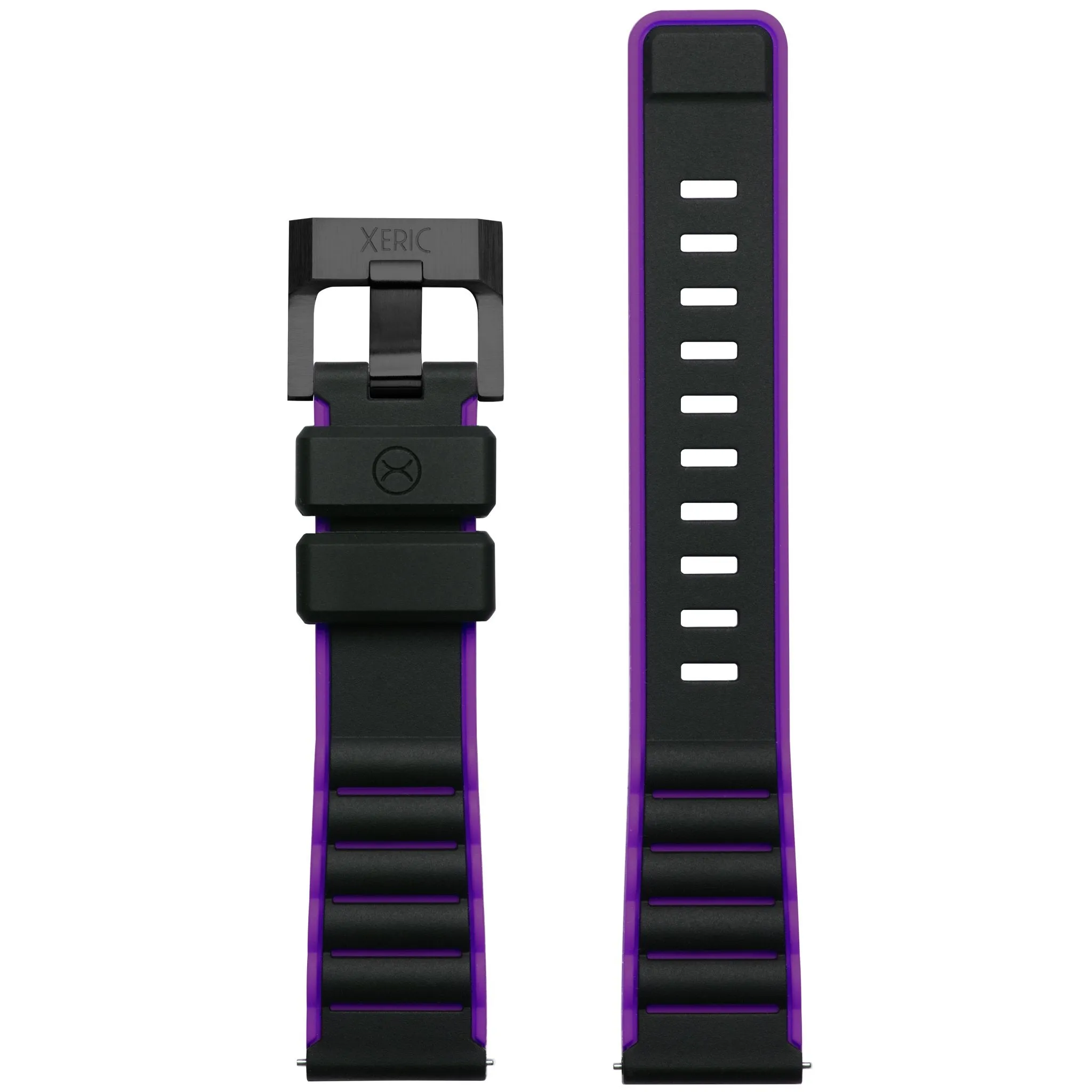 Xeric 20mm Black Purple Silicone Strap