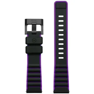 Xeric 20mm Black Purple Silicone Strap