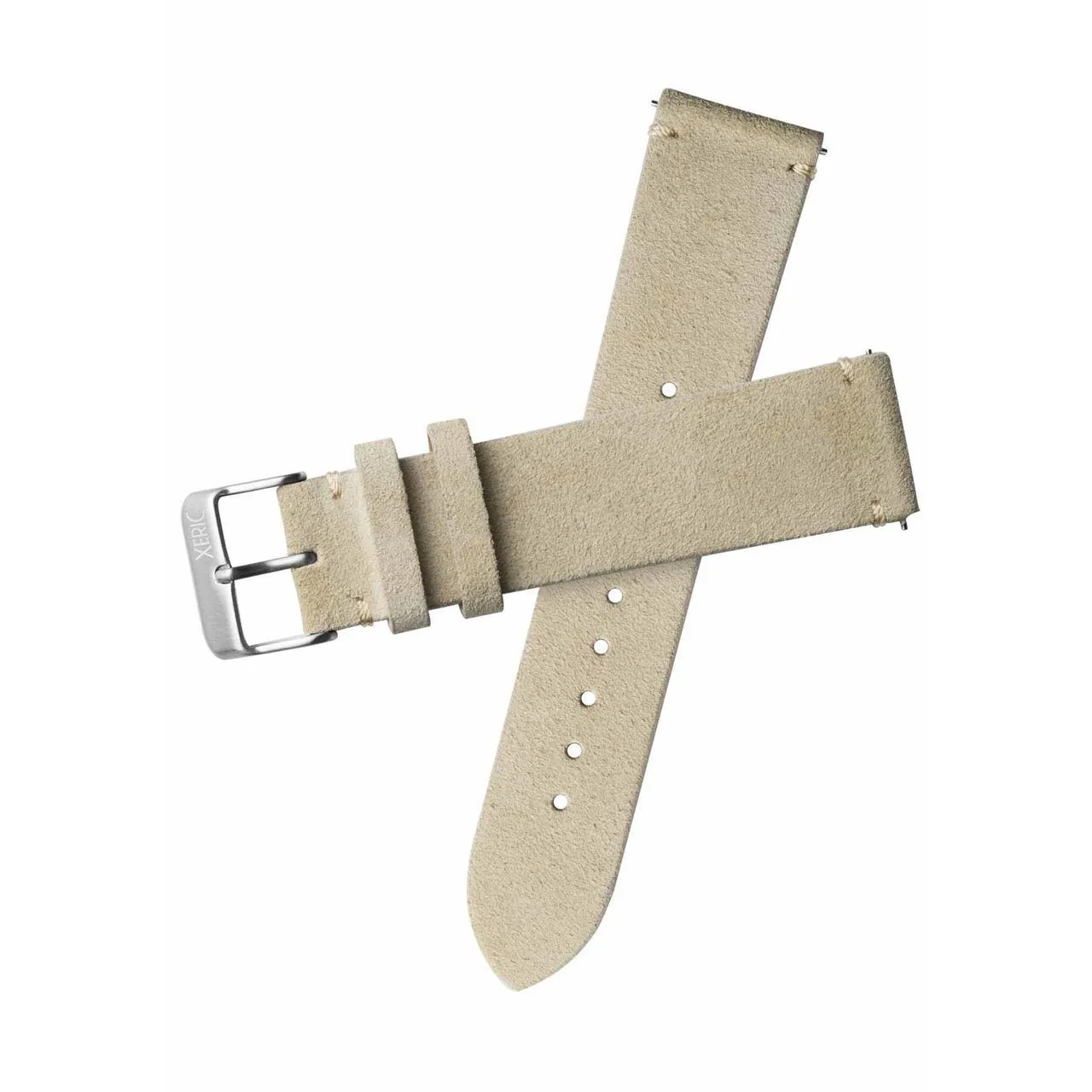 Xeric 20mm Italian Suede Wheat Strap Silver Buckle